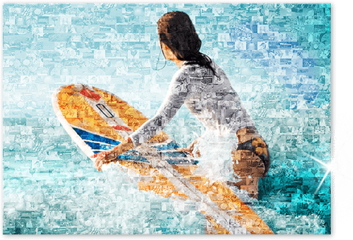 Impression mosaique sur Plexiglas